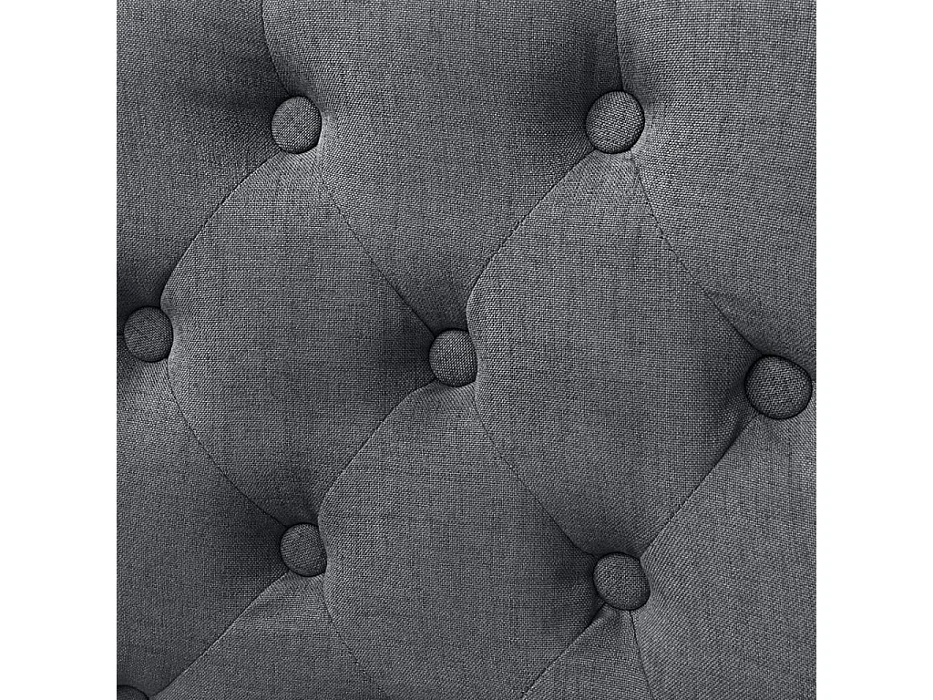 Chaises à manger lot de 2 gris foncé tissu