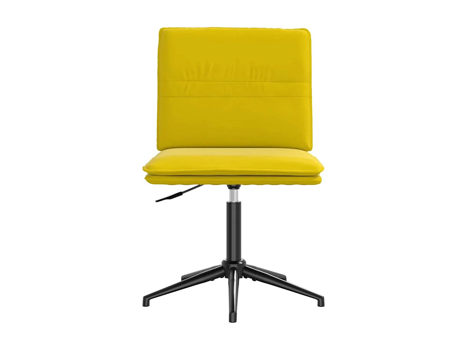 Sedia da pranzo in velluto giallo