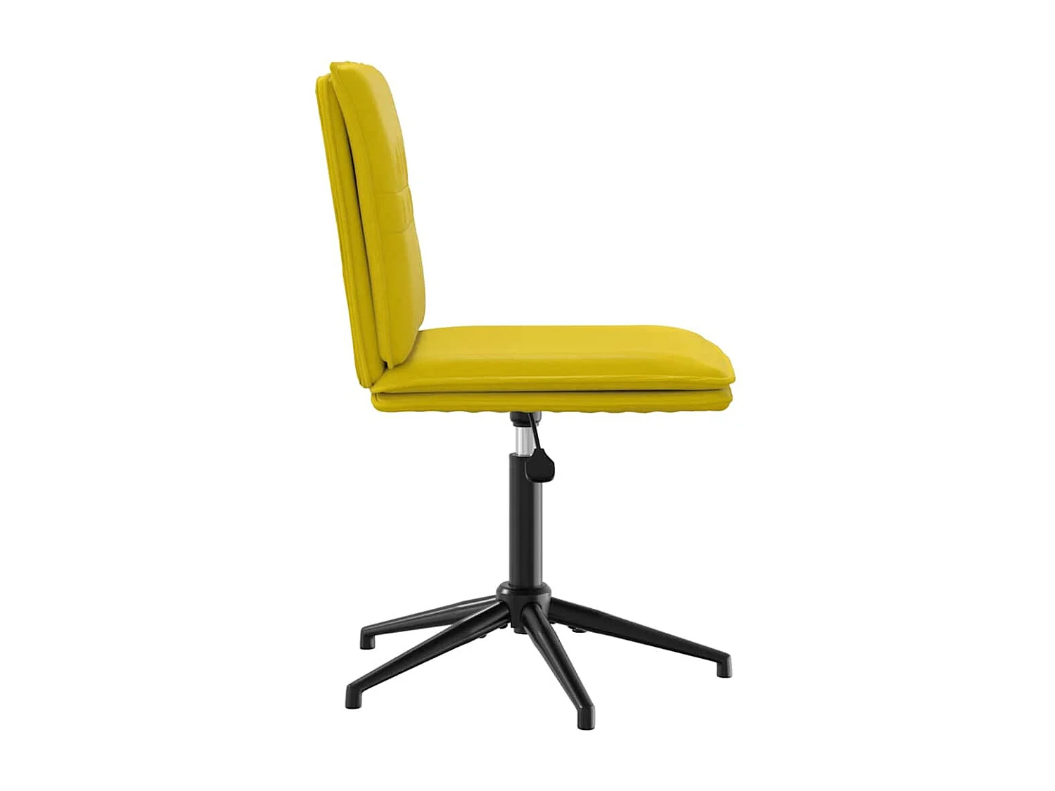 Sedia da pranzo in velluto giallo