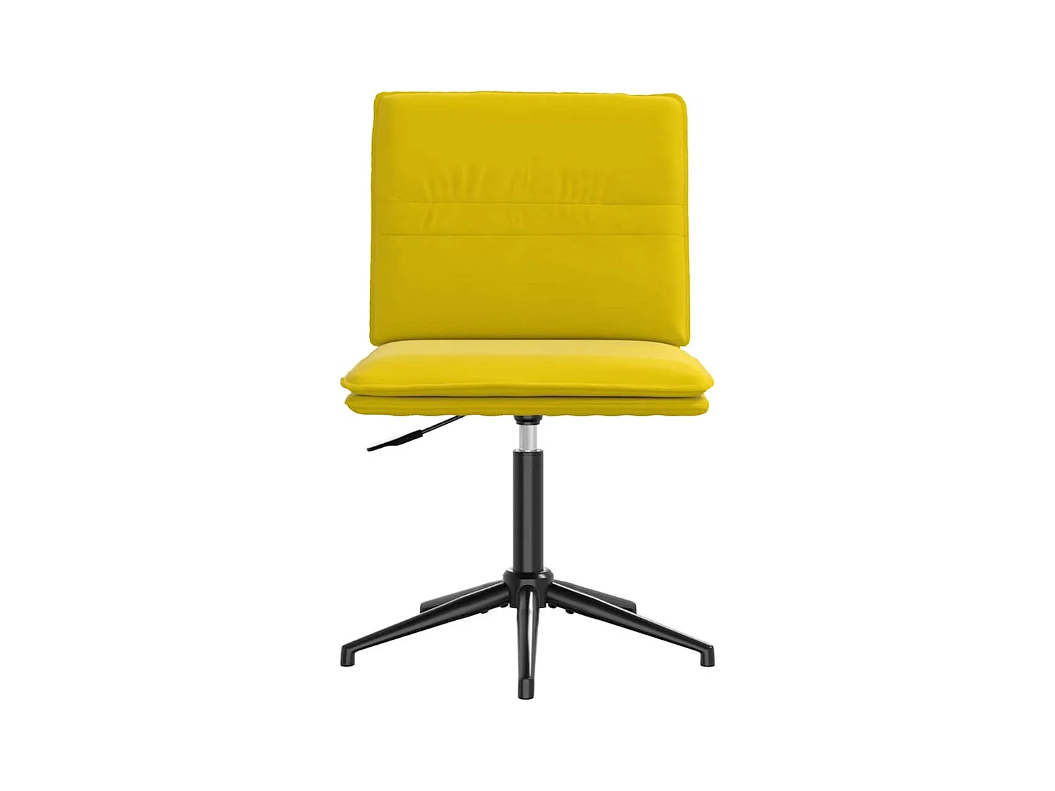 Gele fluwelen eetkamerstoel