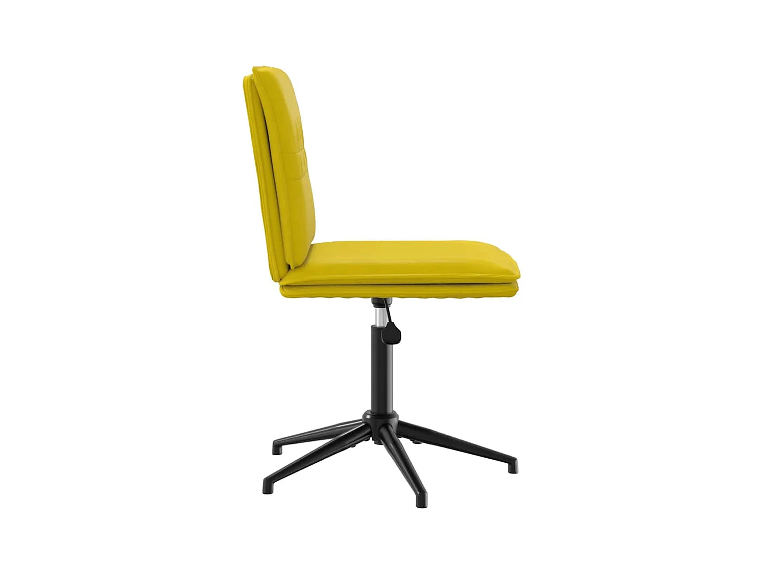 Gele fluwelen eetkamerstoel