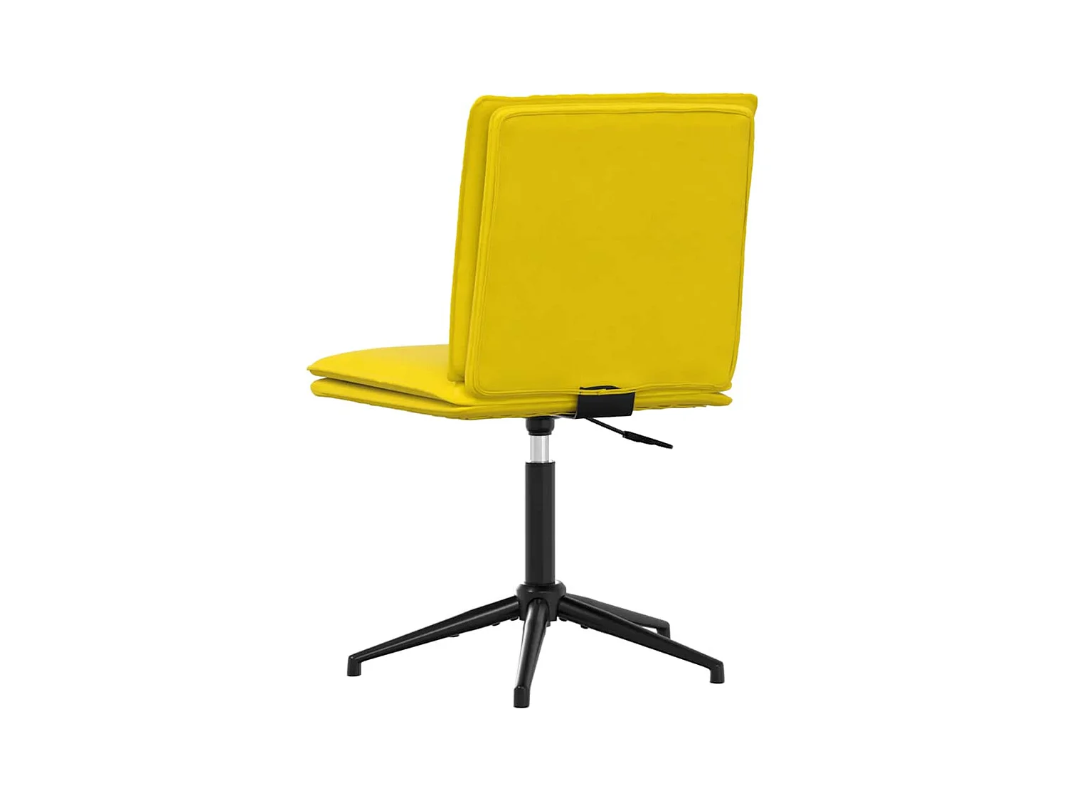 Gele fluwelen eetkamerstoel