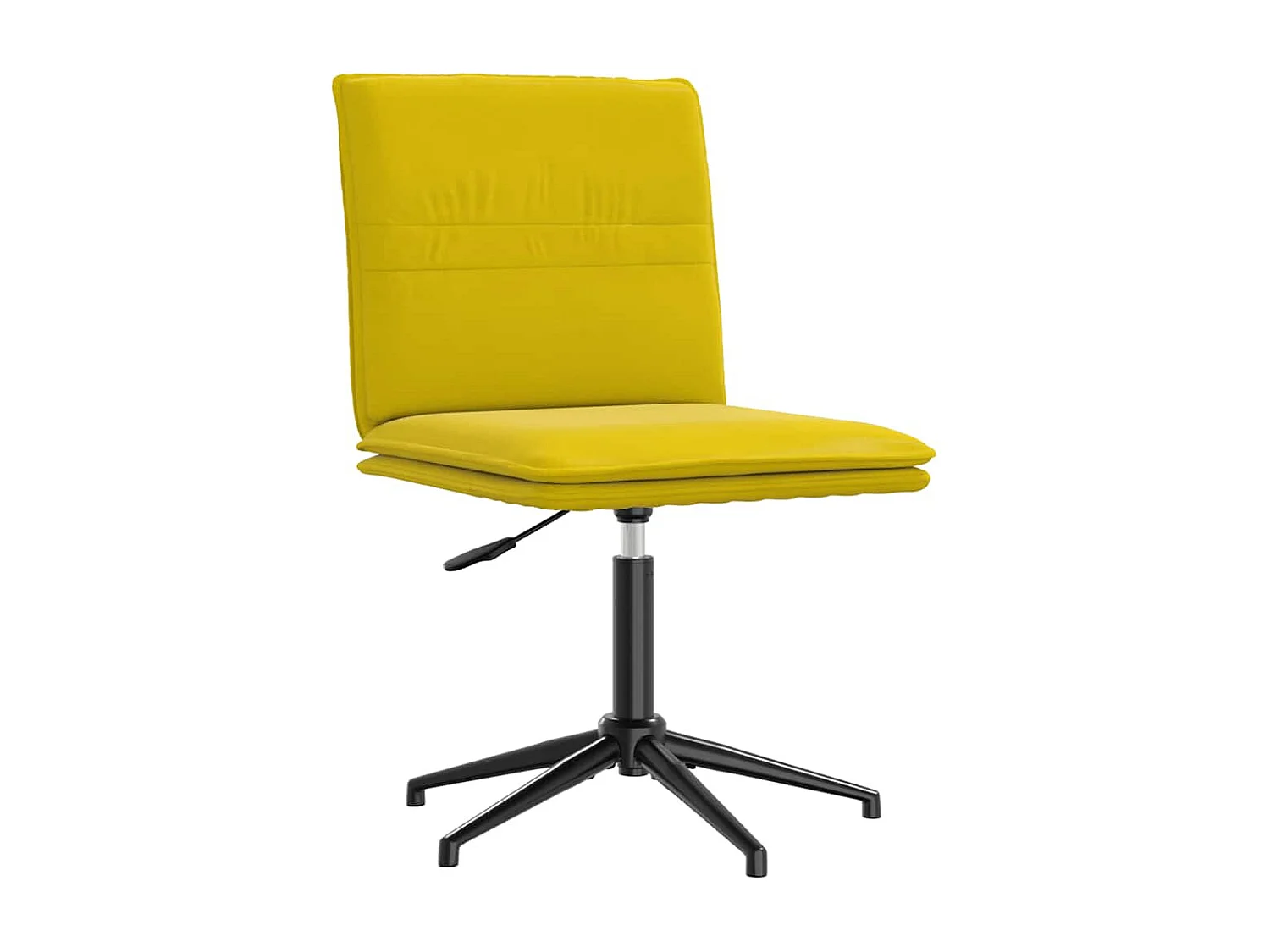 Silla de comedor de terciopelo amarillo