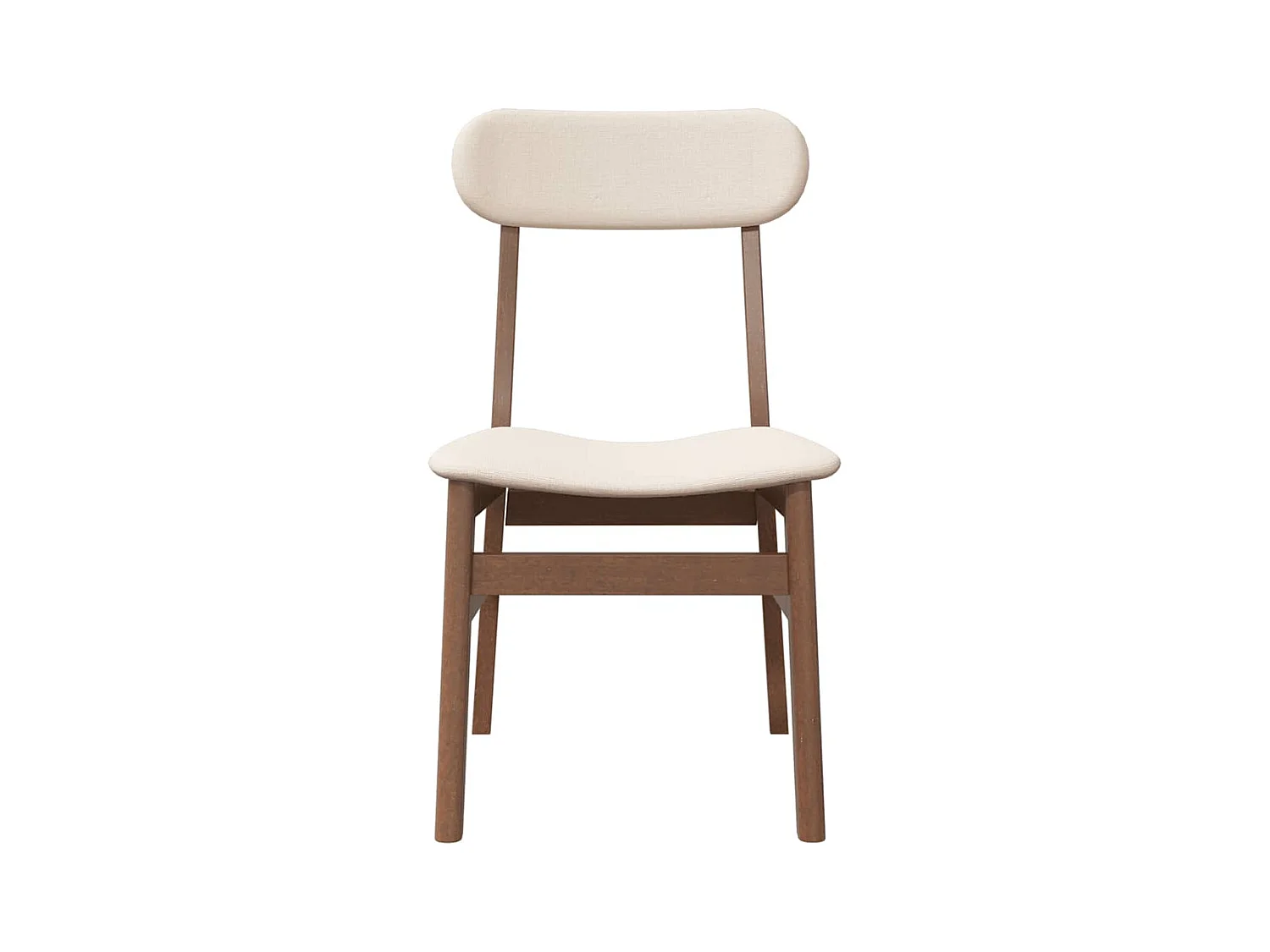 Chaises à manger coussins 2 pcs marron bois massif caoutchouc