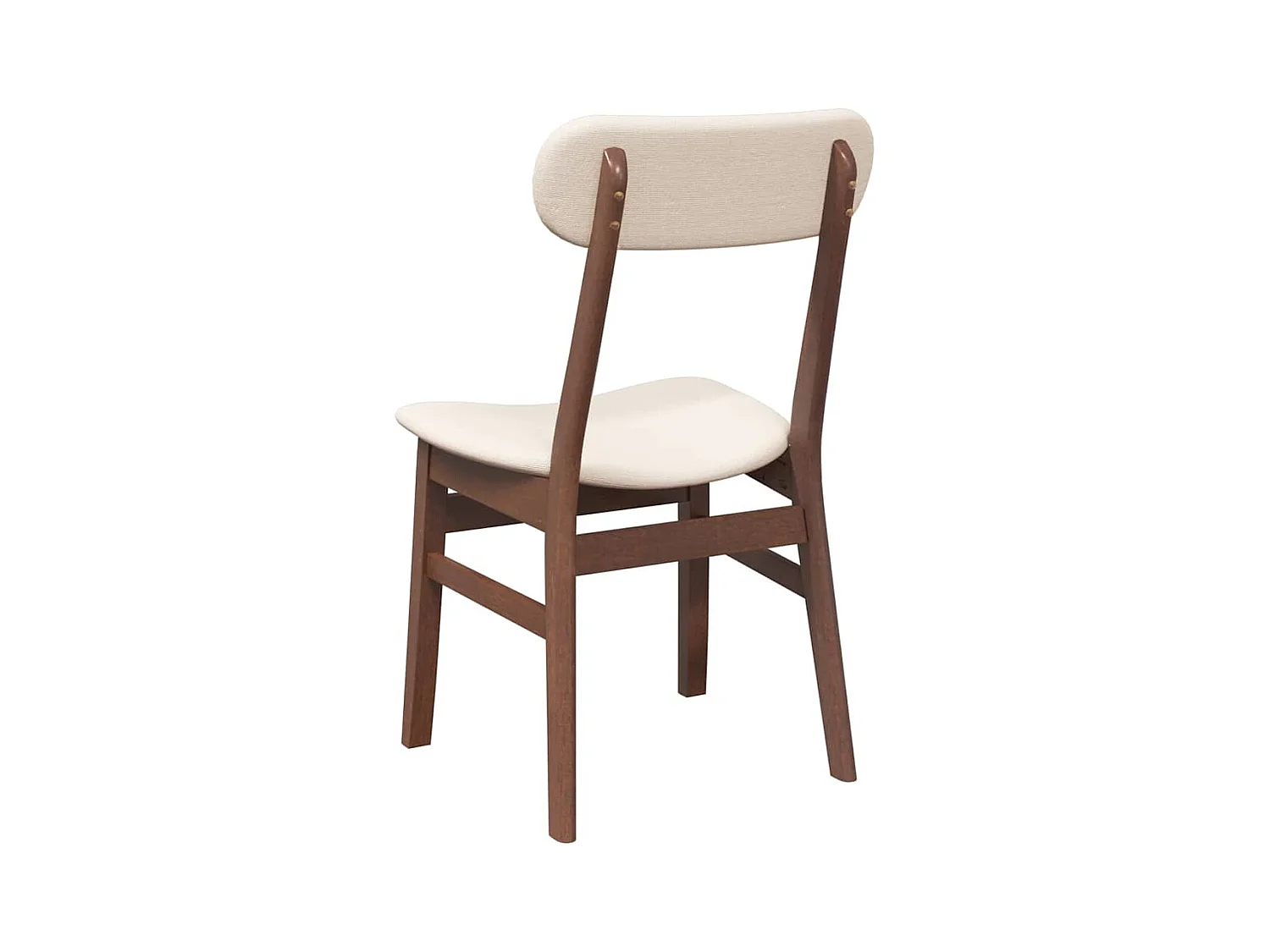 Chaises à manger coussins 2 pcs marron bois massif caoutchouc