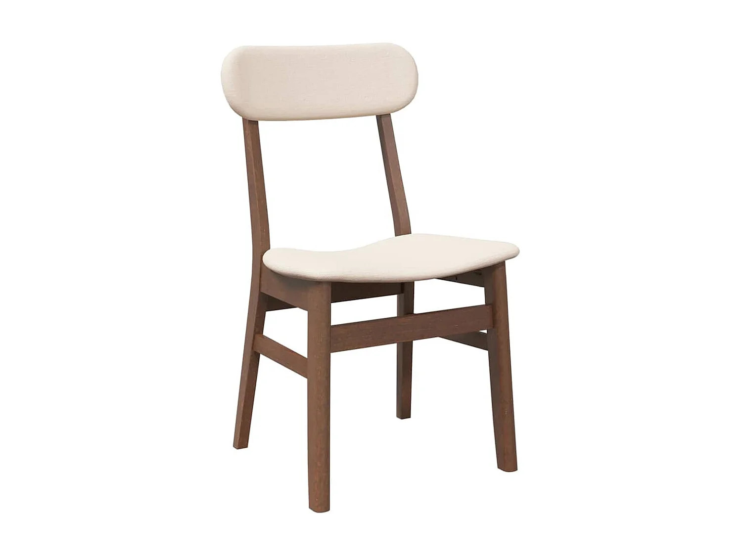 Chaises à manger coussins 2 pcs marron bois massif caoutchouc