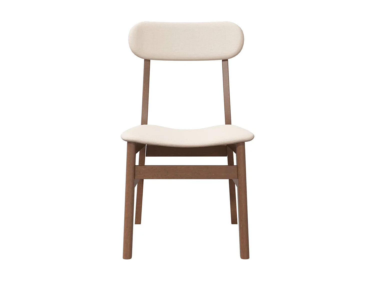 Chaises à manger coussins 2 pcs marron bois massif caoutchouc