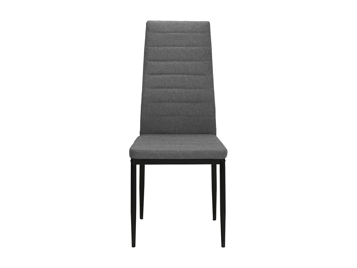 Juego de 4 sillas de comedor de tela gris claro