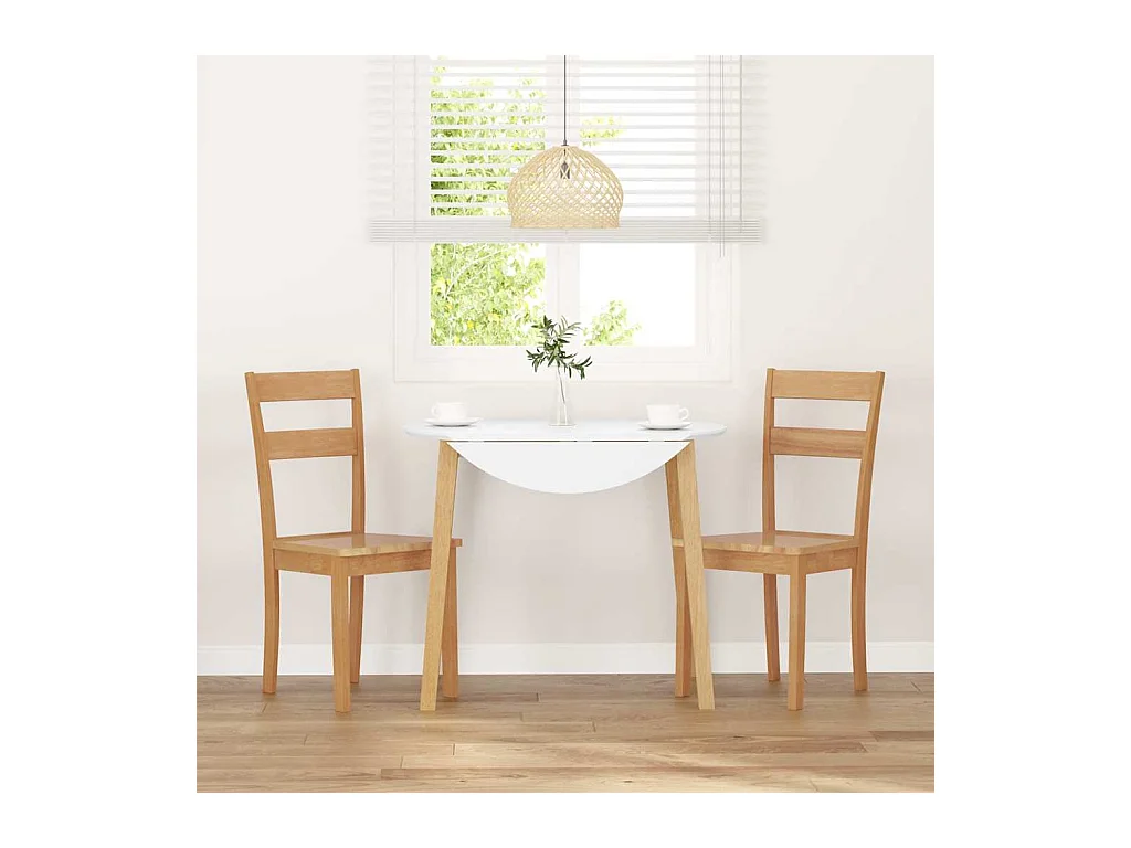 Chaises à manger 2 pcs bois massif naturel caoutchouc