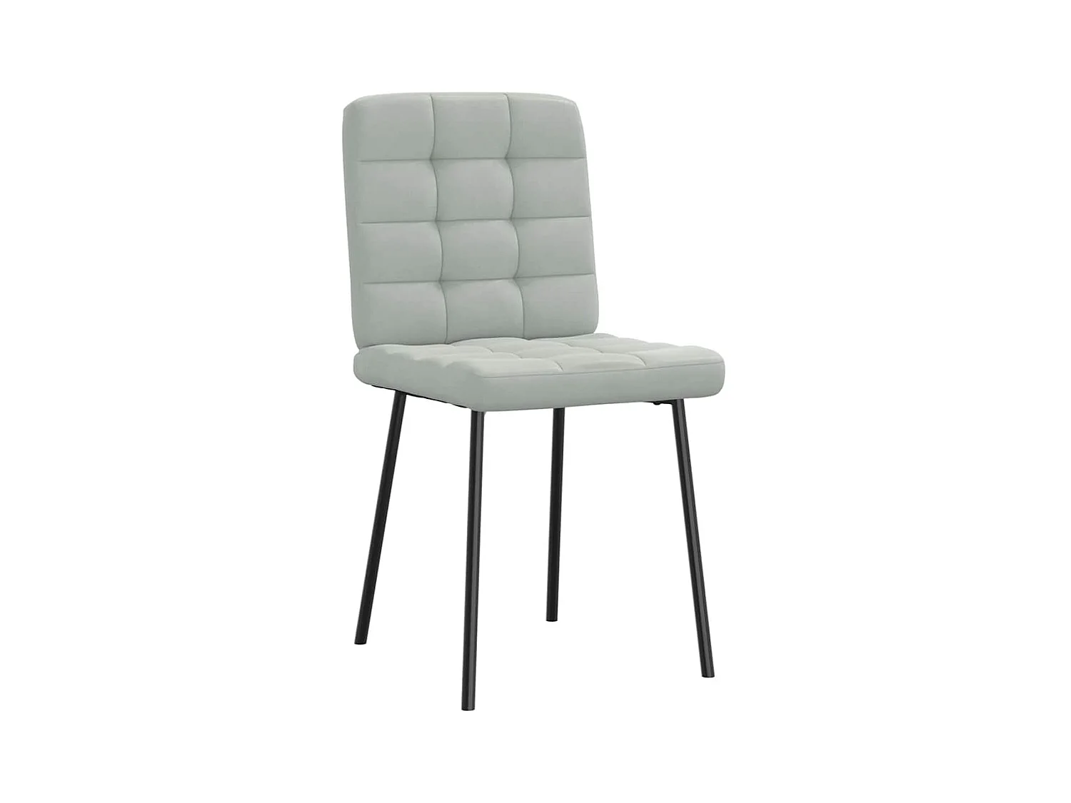 Chaises à manger lot de 2 Gris clair Velours