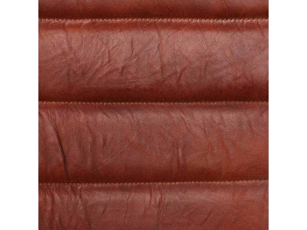 Chaises à manger lot de 6 marron cuir véritable