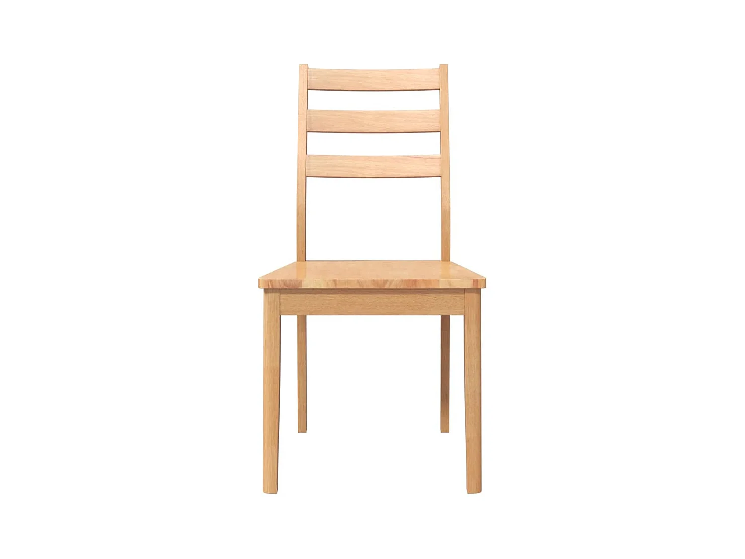 Chaises à manger 2 pcs bois massif naturel caoutchouc