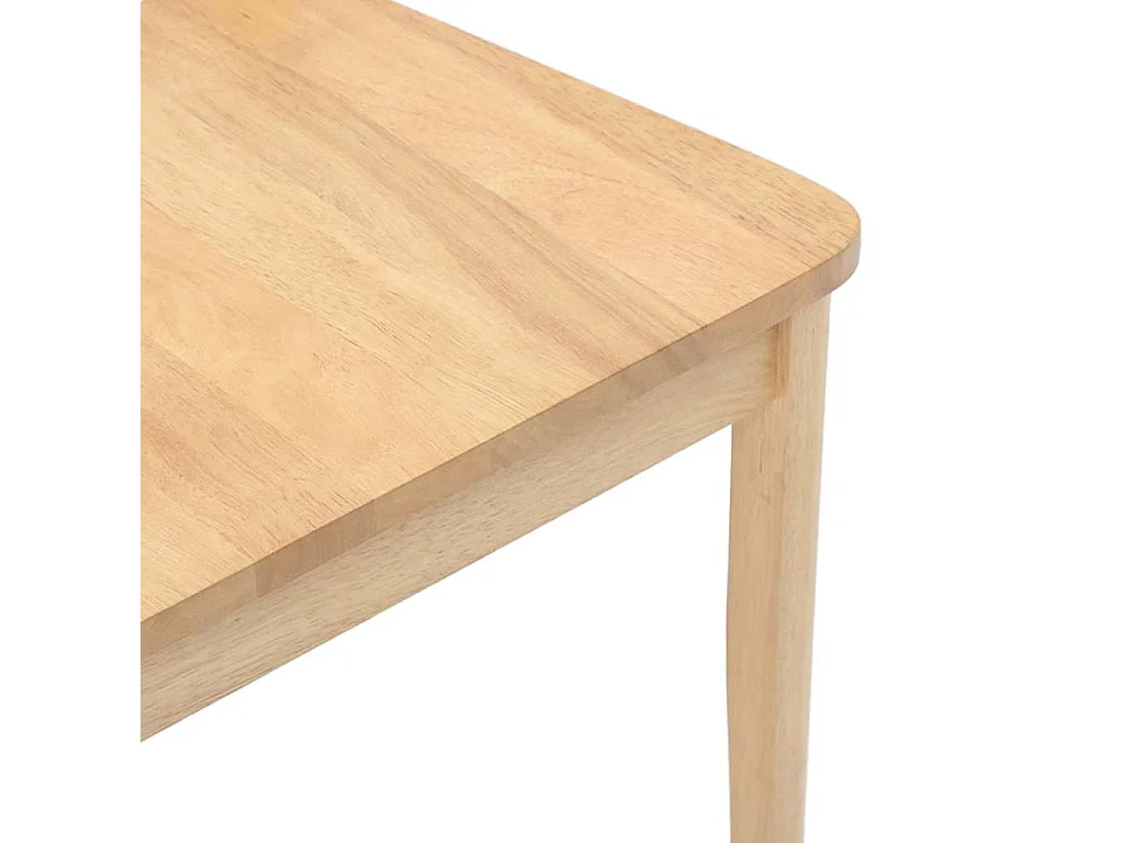 Chaises à manger 2 pcs bois massif naturel caoutchouc