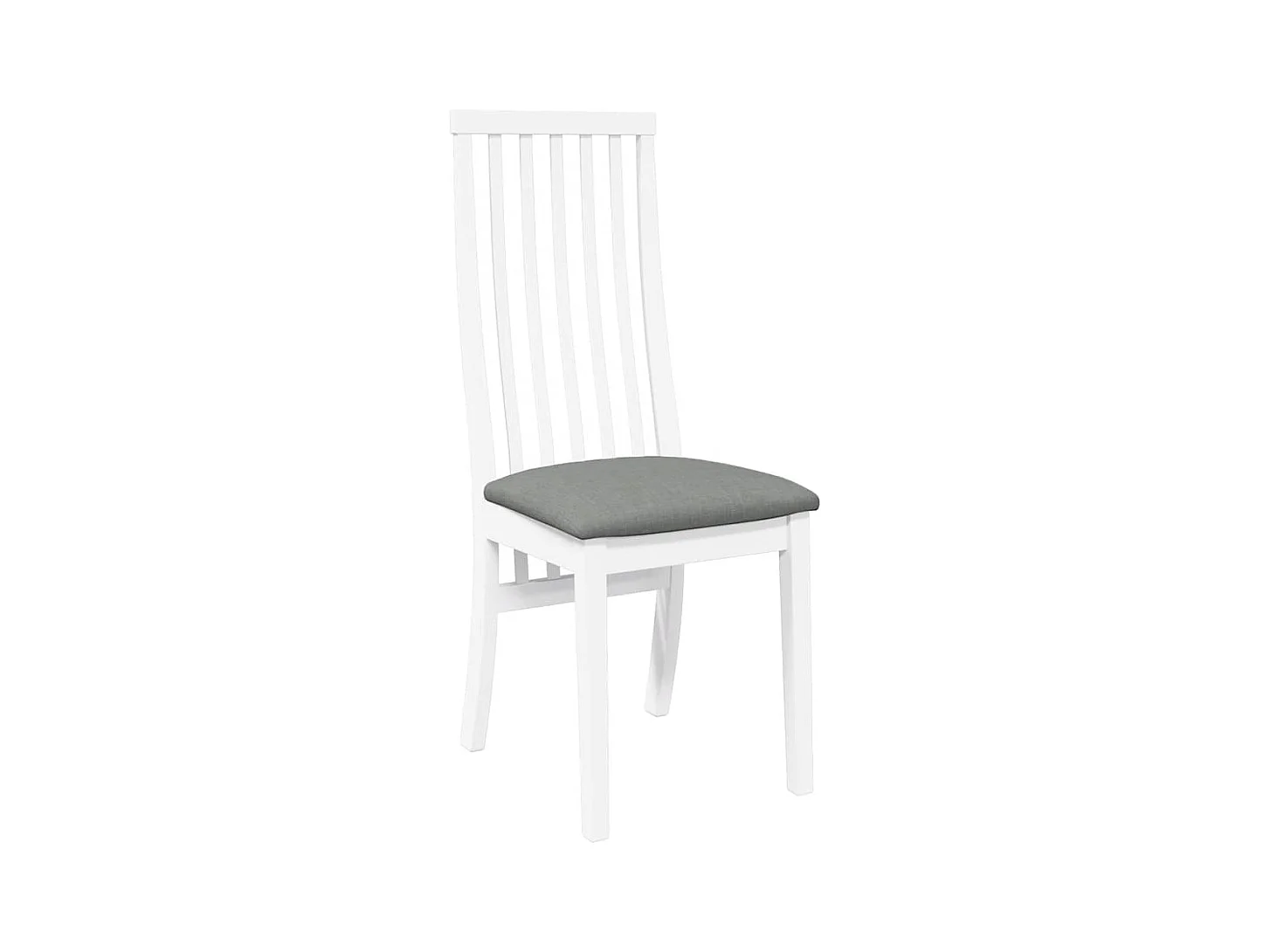 Chaises à manger coussins 2 pcs blanc bois massif caoutchouc