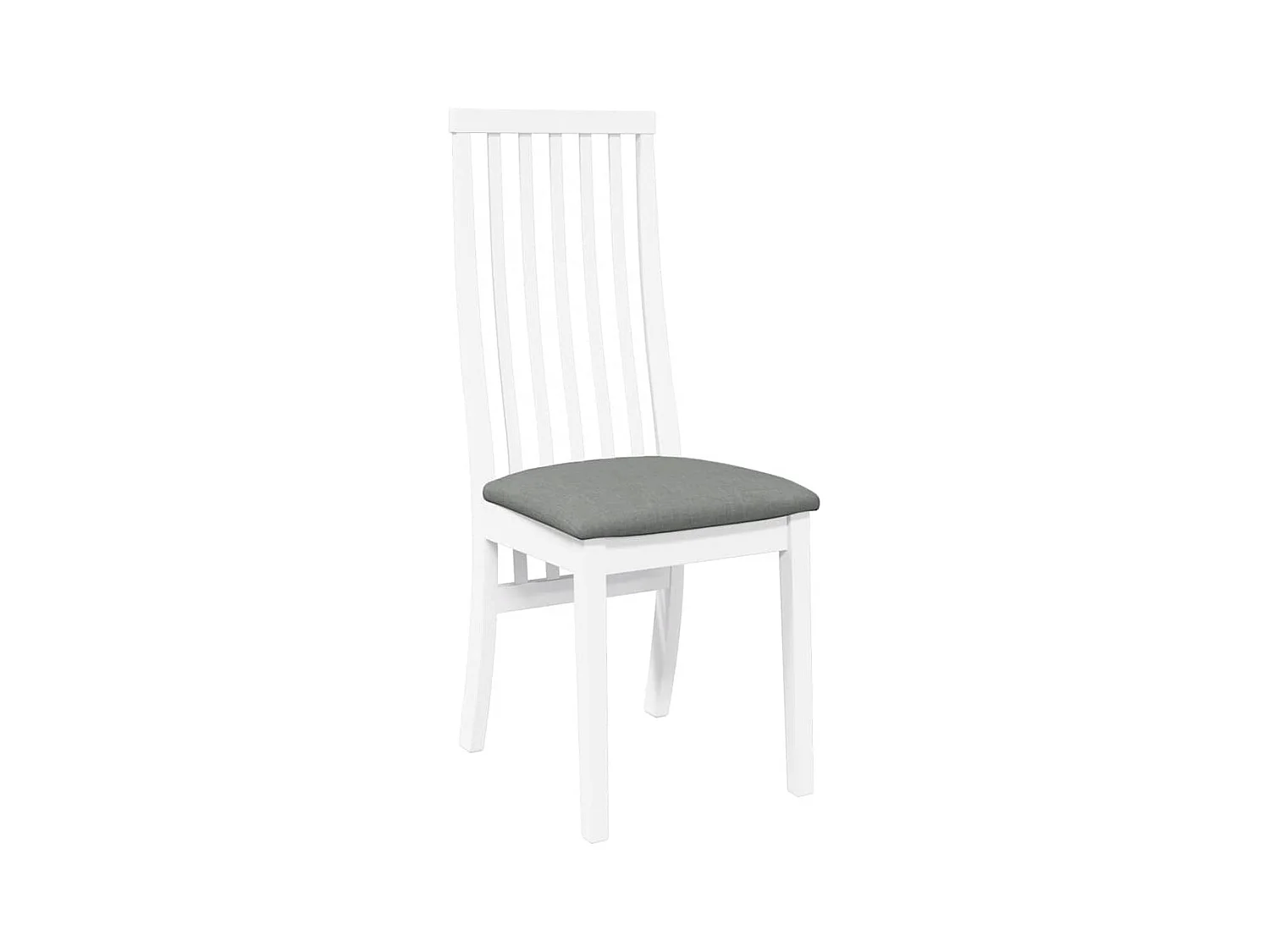 Chaises à manger coussins 2 pcs blanc bois massif caoutchouc