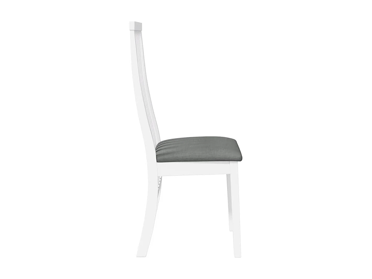 Chaises à manger coussins 2 pcs blanc bois massif caoutchouc