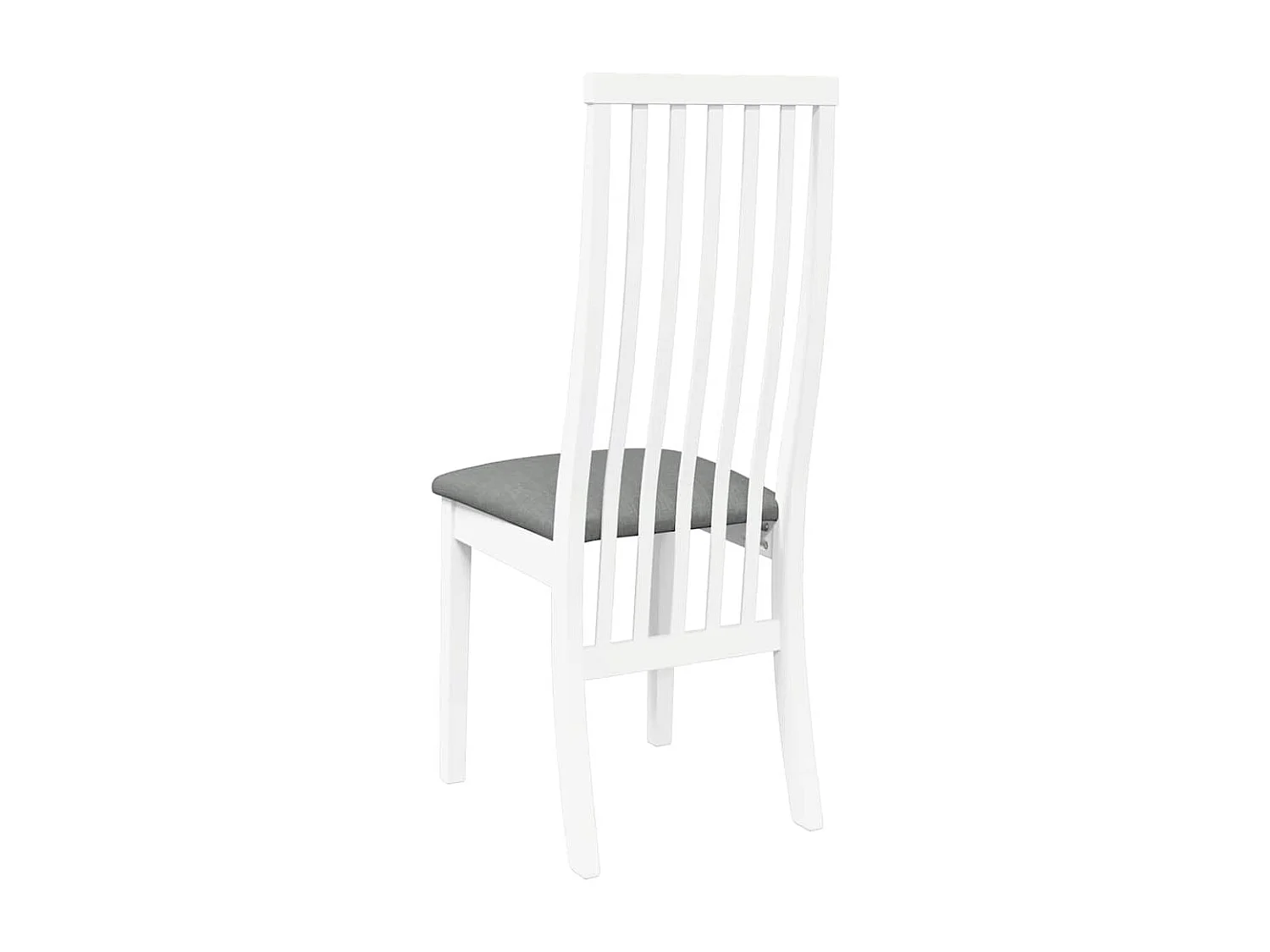 Chaises à manger coussins 2 pcs blanc bois massif caoutchouc