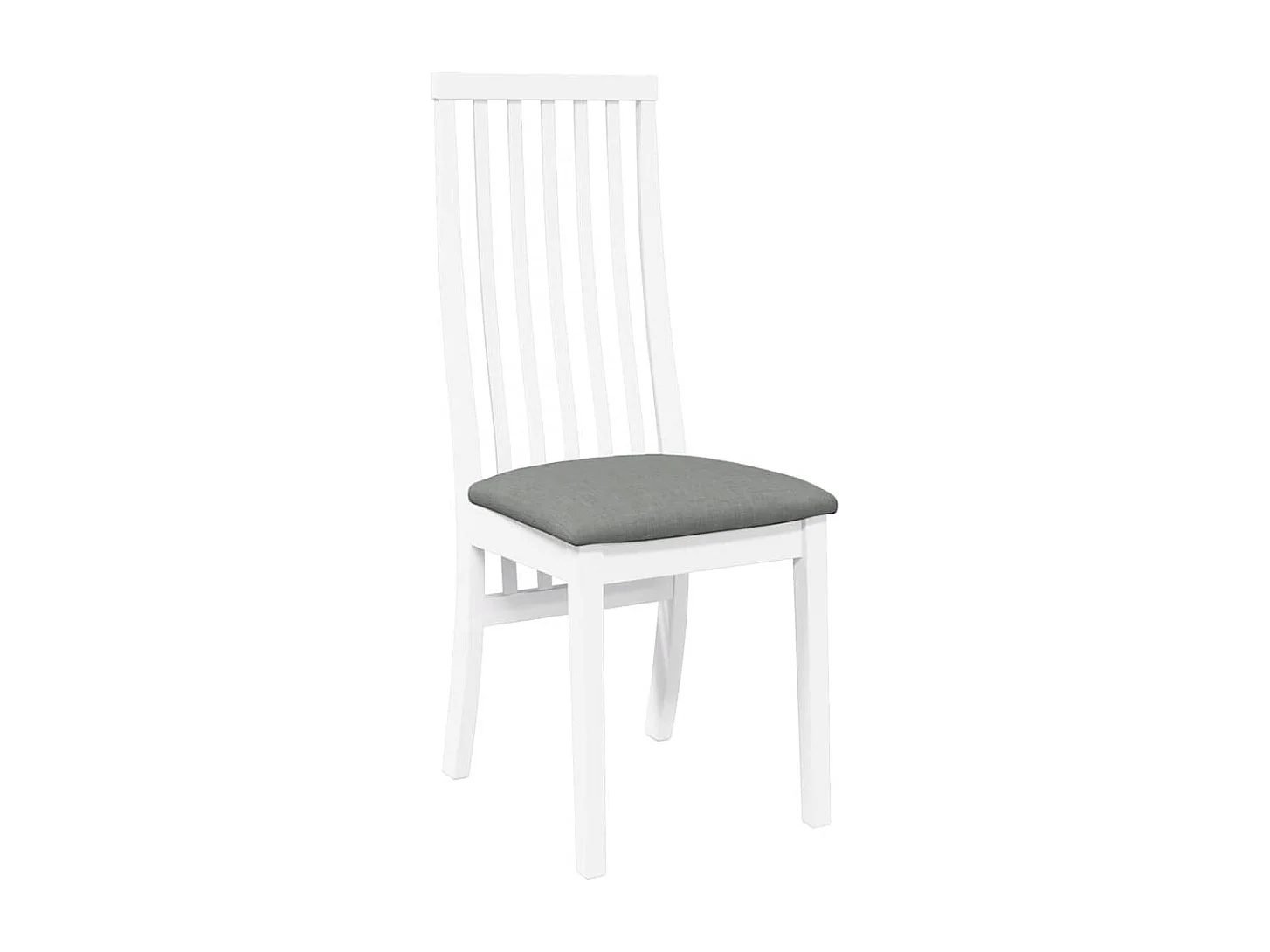 Chaises à manger coussins 2 pcs blanc bois massif caoutchouc
