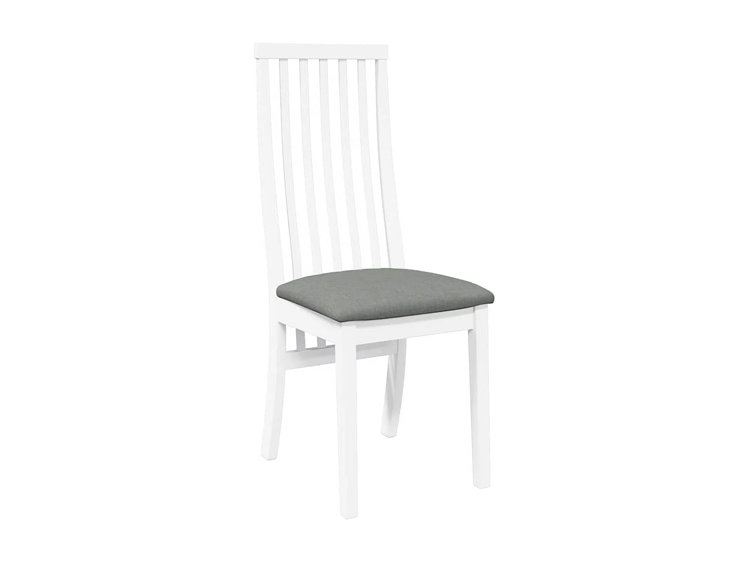 Chaises à manger coussins 2 pcs blanc bois massif caoutchouc