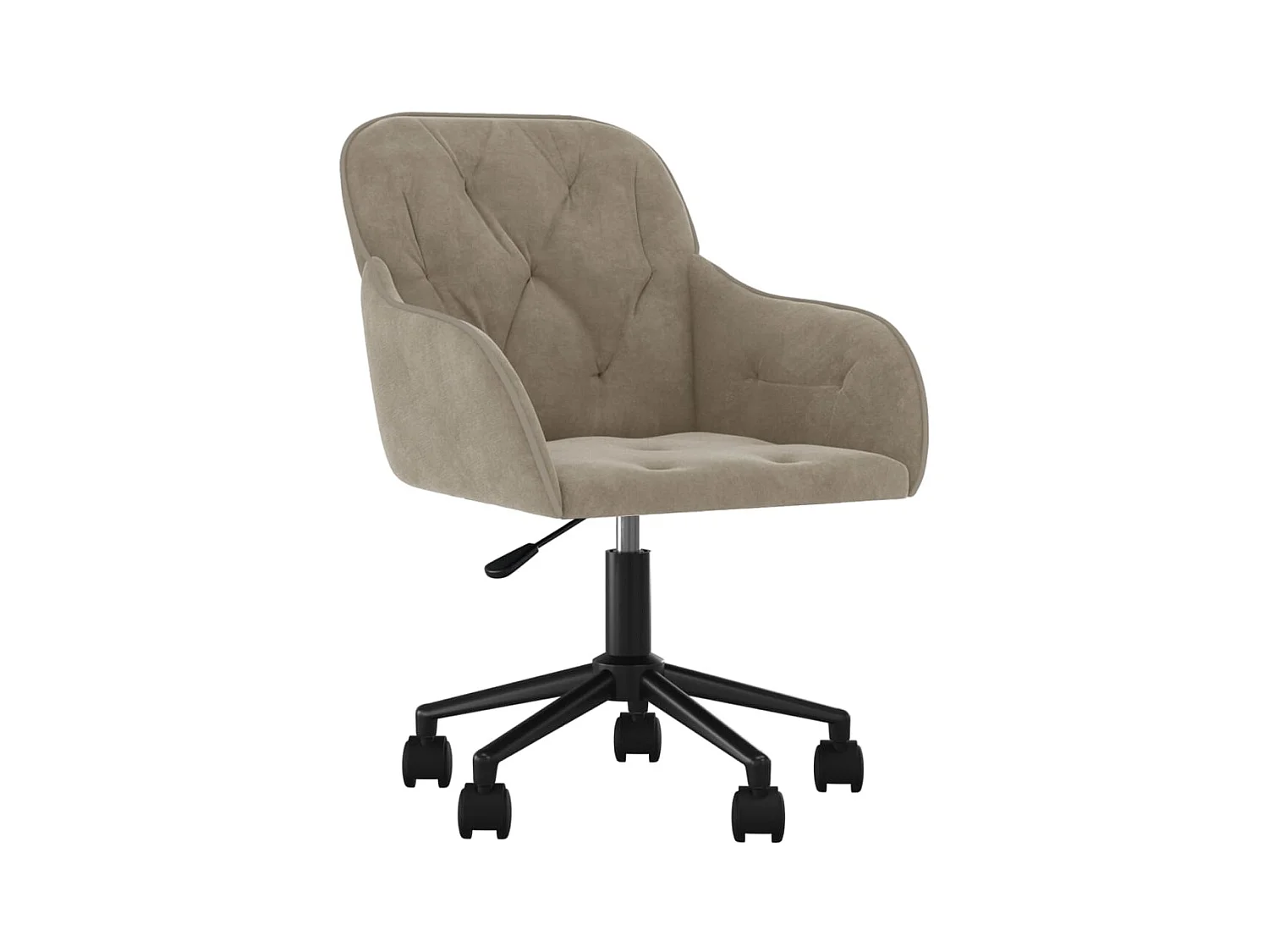 Draaibare eetkamerstoelen set van 2 lichtgrijs fluweel