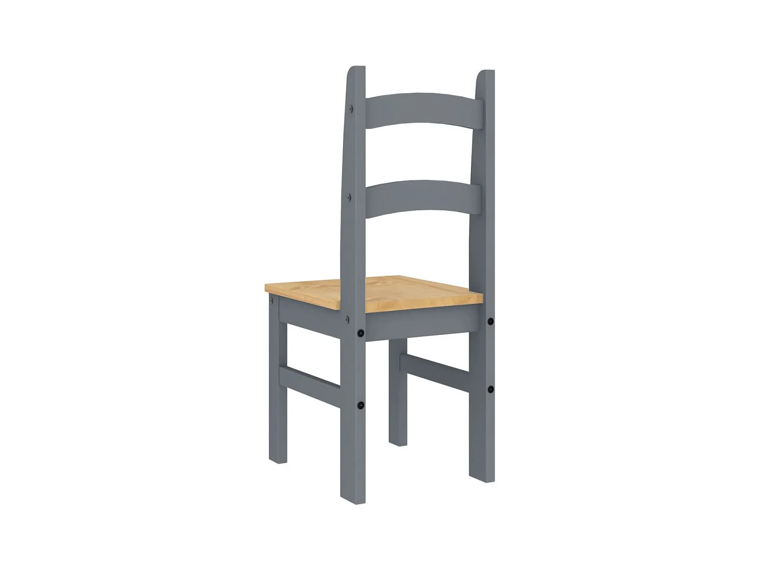 Set di 2 sedie da pranzo grigie 40x46x99 cm in legno massello di pino