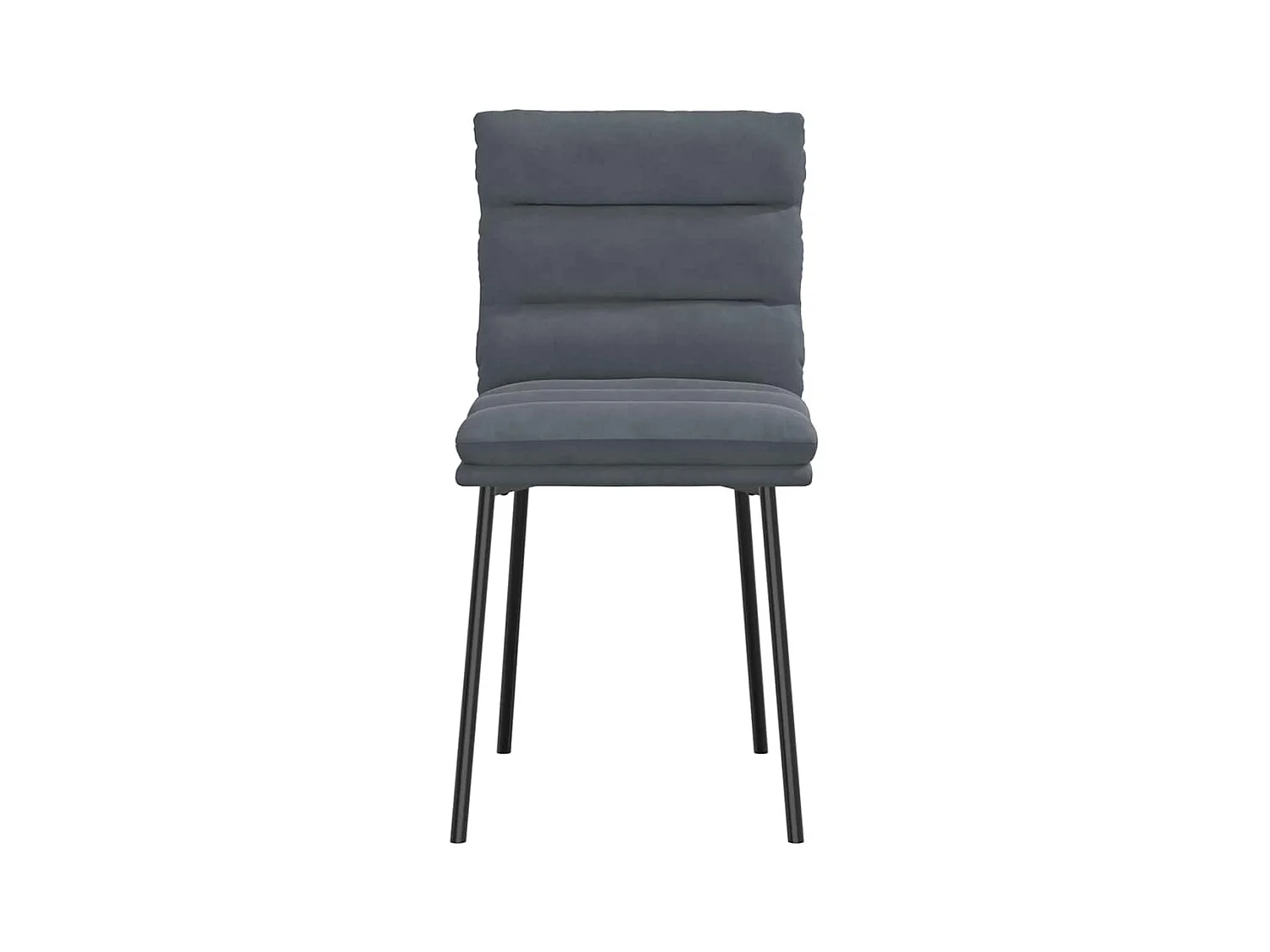 Eetkamerstoelen set van 4 Donkergrijs Fluweel