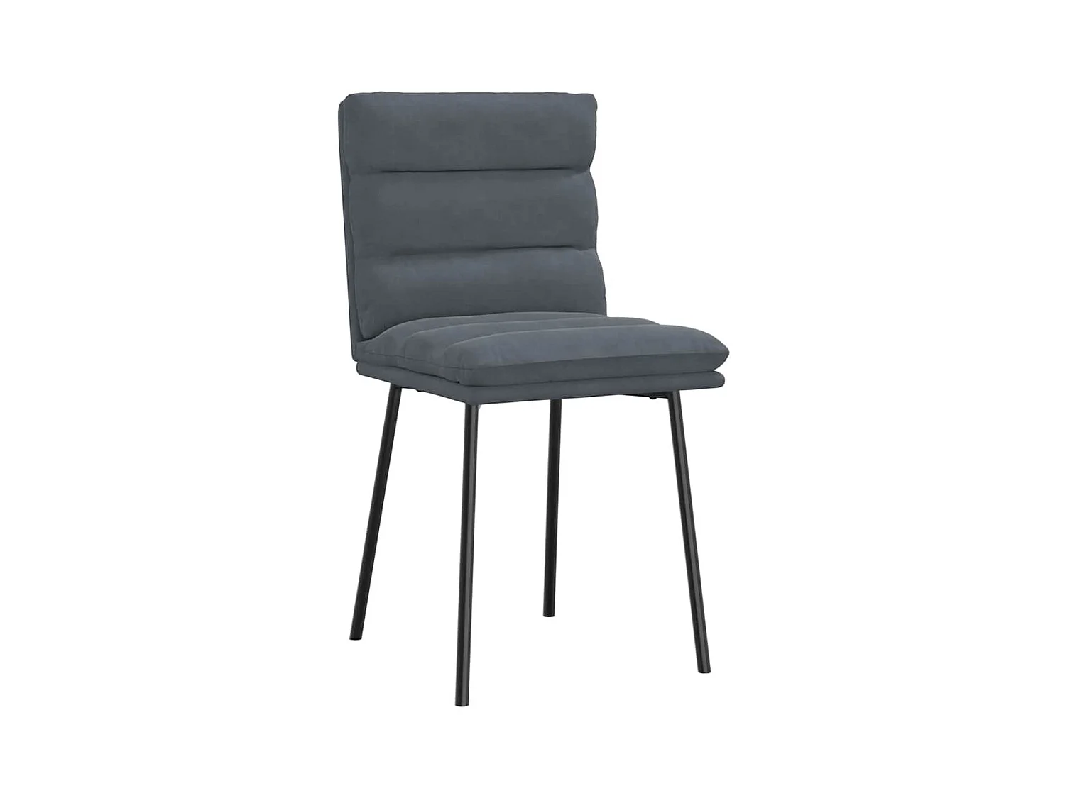 Eetkamerstoelen set van 4 Donkergrijs Fluweel