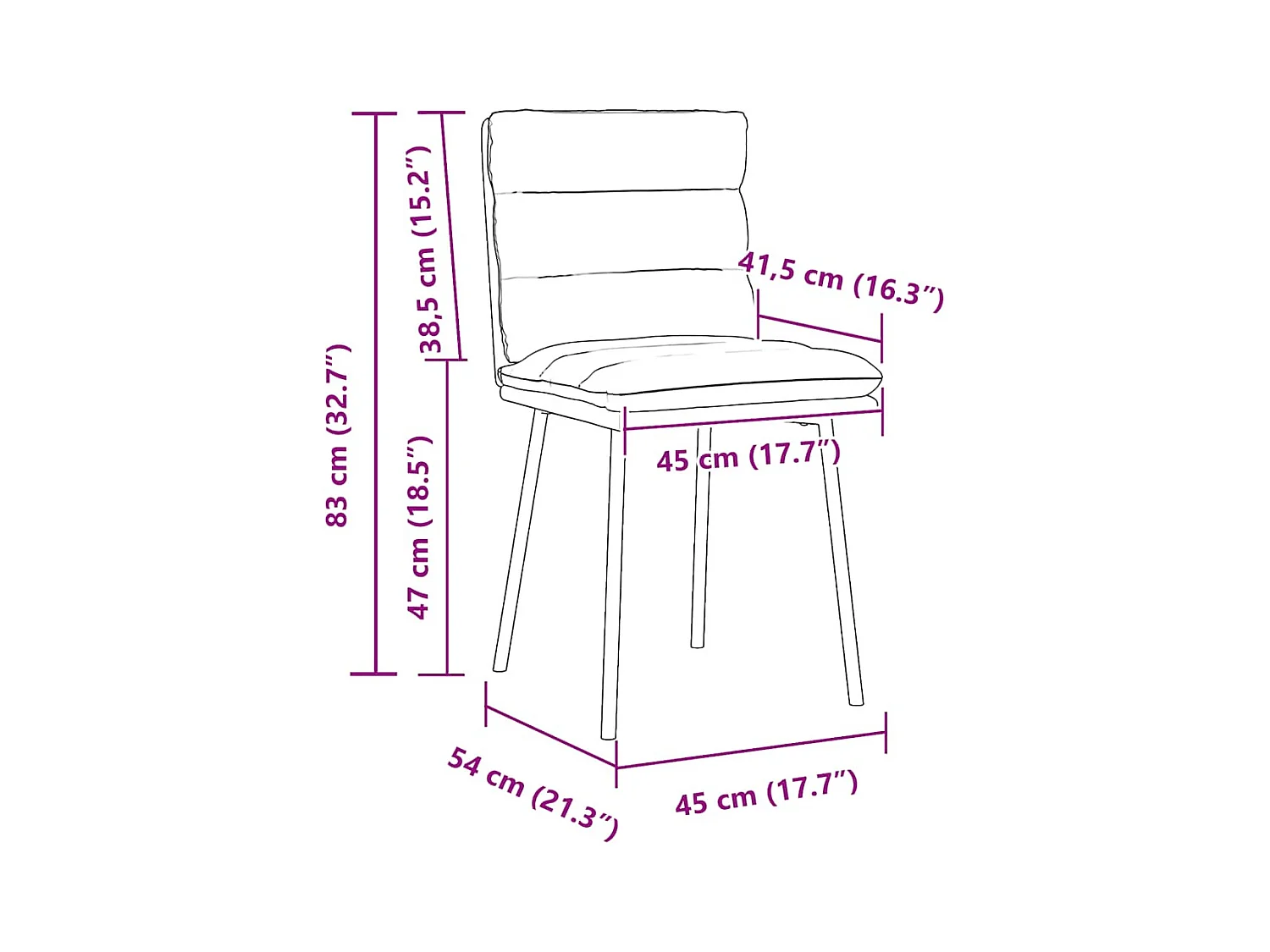Eetkamerstoelen set van 4 Donkergrijs Fluweel