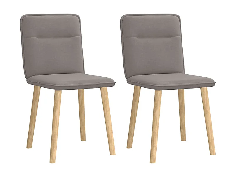 Chaises à manger lot de 2 taupe tissu