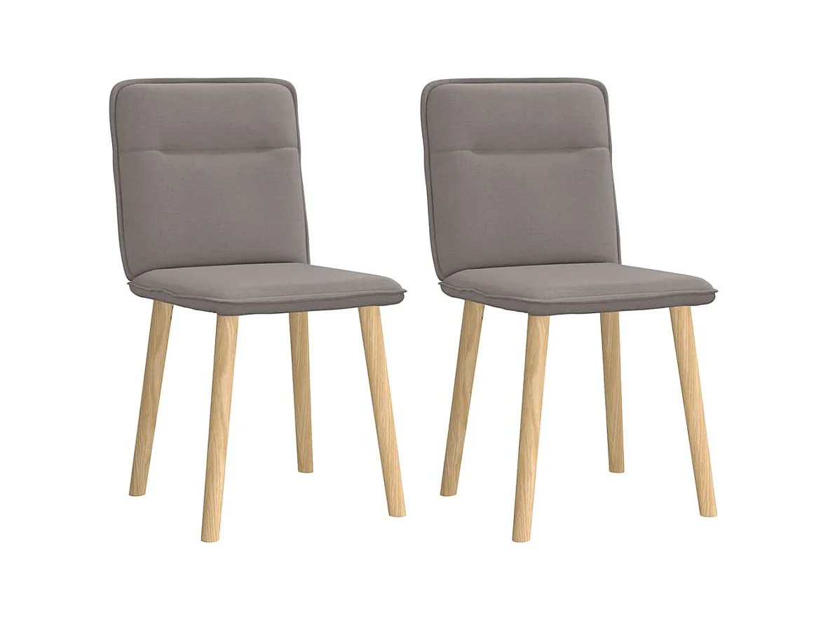 Chaises à manger lot de 2 taupe tissu