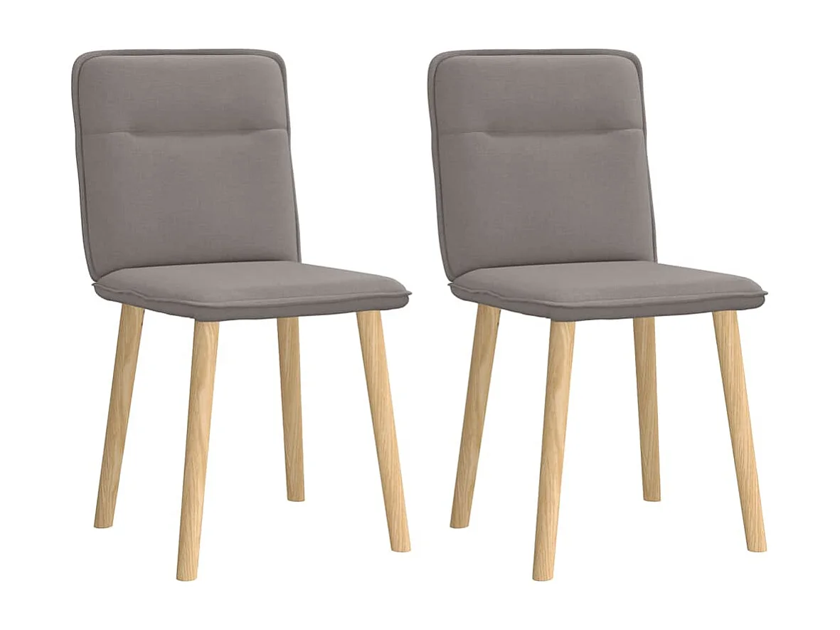 Chaises à manger lot de 2 taupe tissu