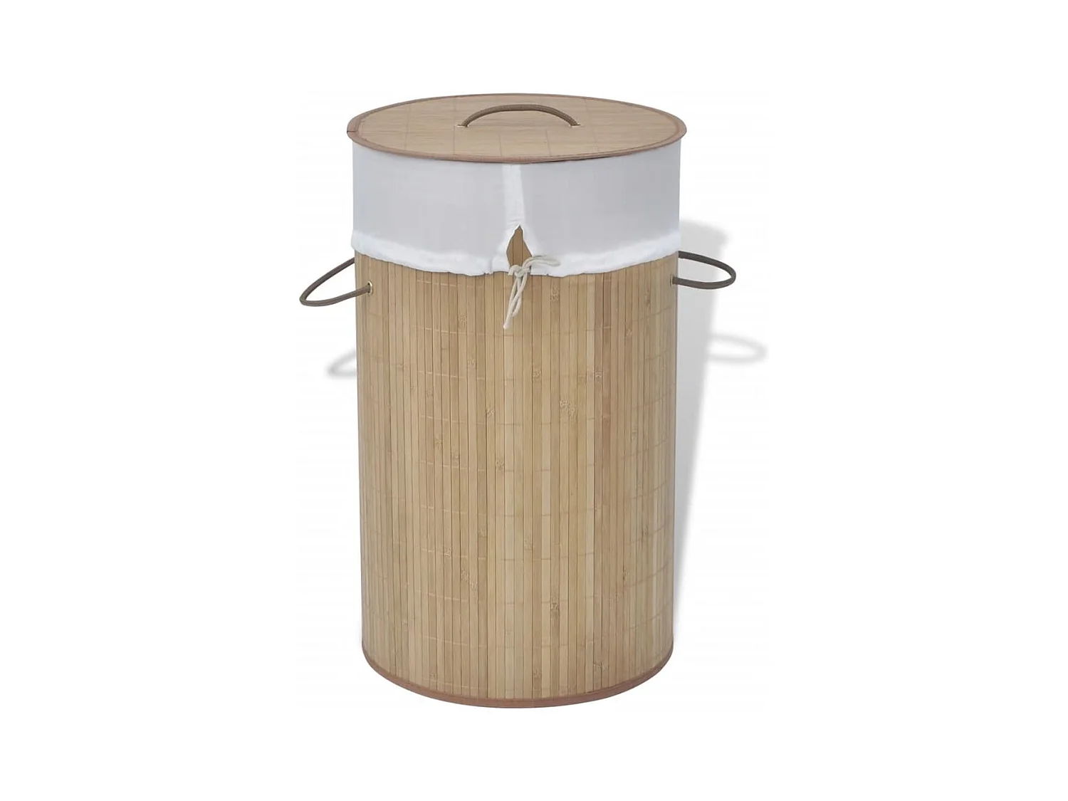 Panier à linge rond Bambou naturel
