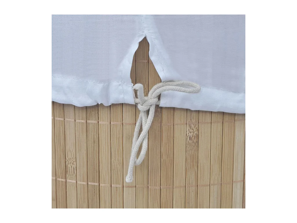 Panier à linge rond Bambou naturel