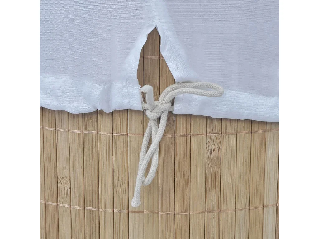 Panier à linge rond Bambou naturel