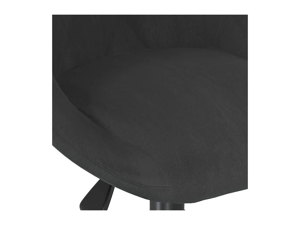 Chaise pivotante de salle à manger Noir Velours