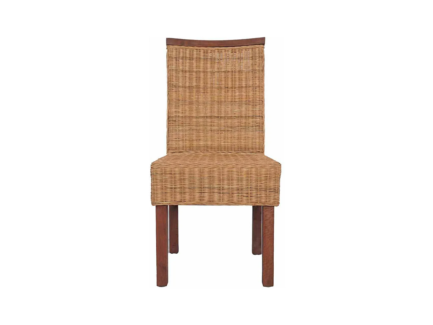 Chaises à manger lot de 4 marron rotin naturel