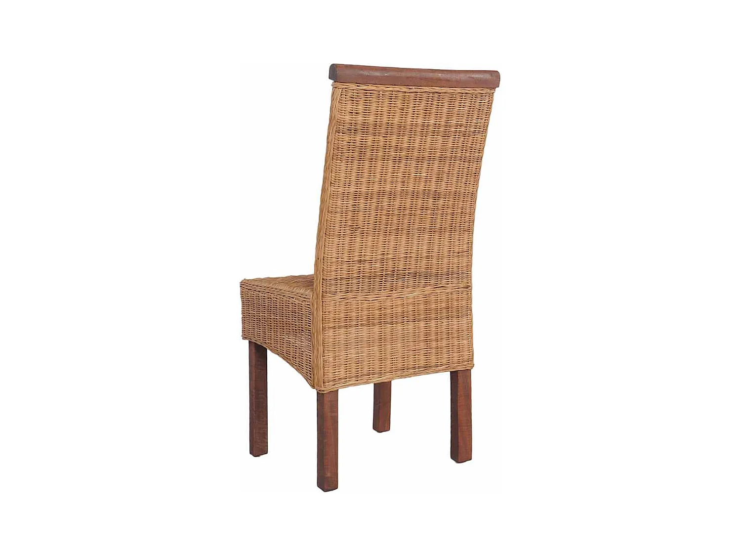 Chaises à manger lot de 4 marron rotin naturel