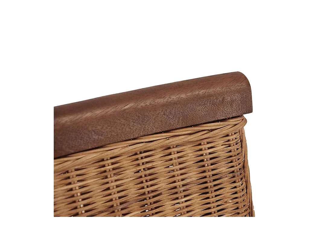 Chaises à manger lot de 4 marron rotin naturel