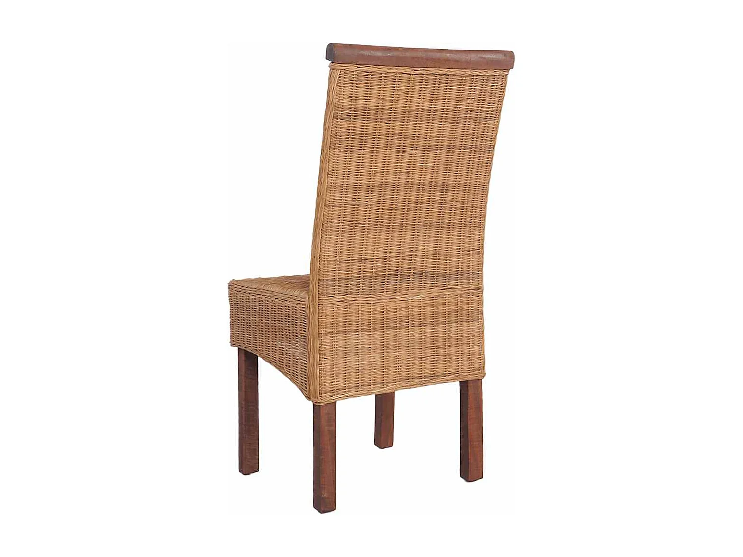 Chaises à manger lot de 4 marron rotin naturel