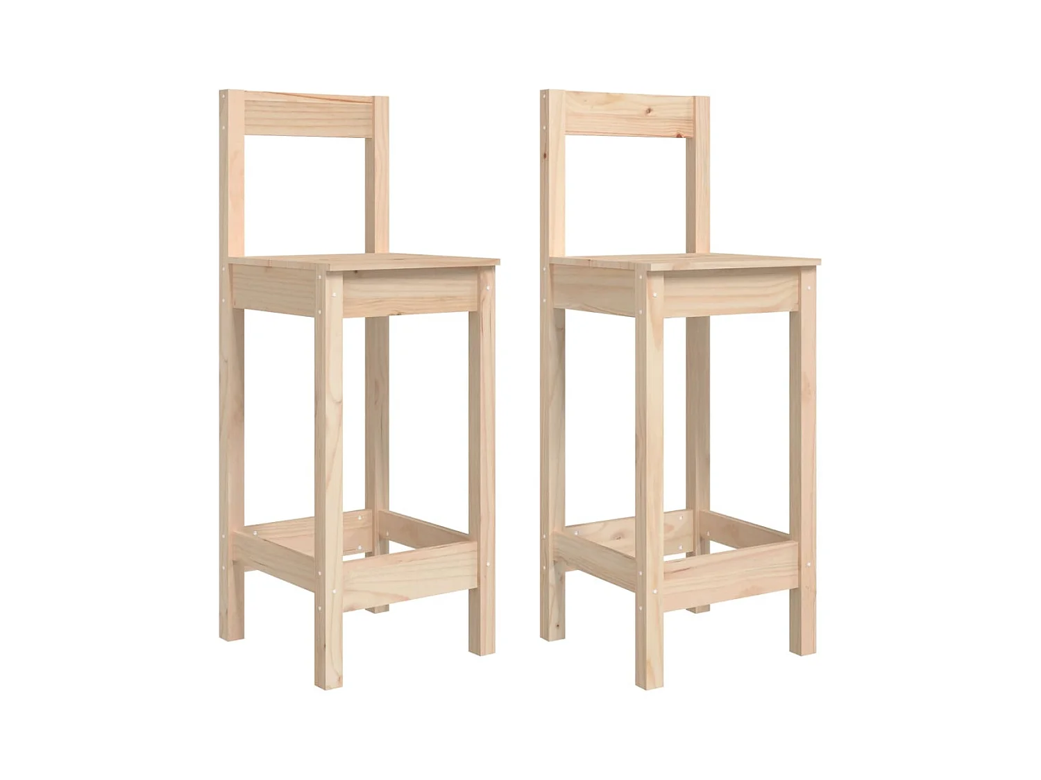 Chaises de bar lot de 2 40x41,5x112 cm bois de pin solide