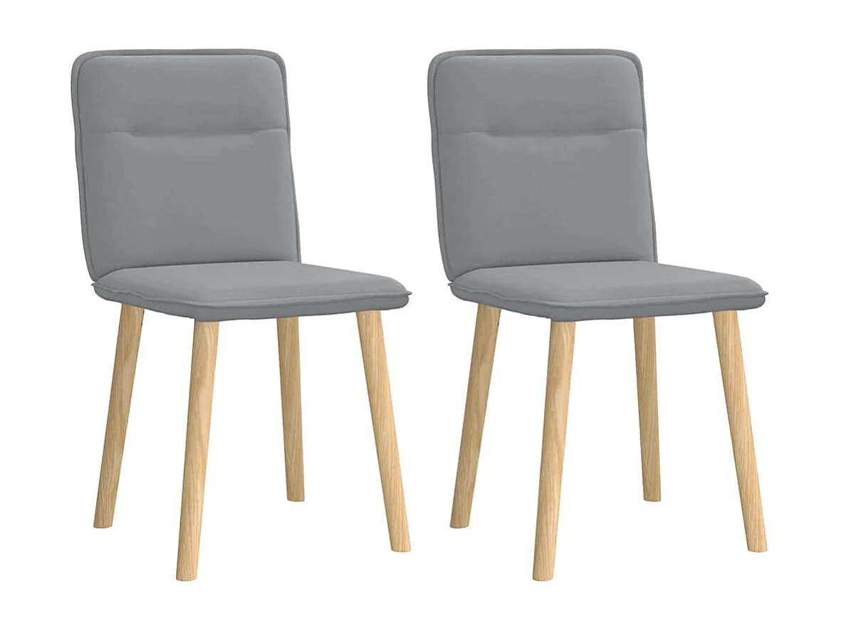 Chaises à manger lot de 2 gris clair tissu