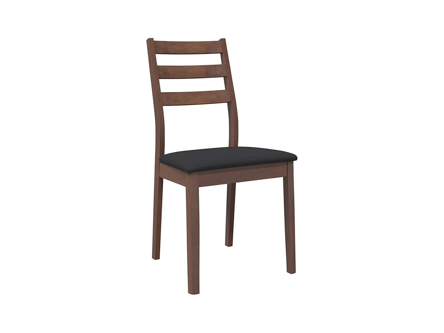 Chaises à manger coussins 2 pcs marron bois massif caoutchouc