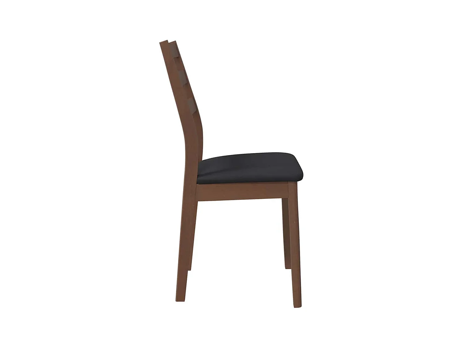 Chaises à manger coussins 2 pcs marron bois massif caoutchouc