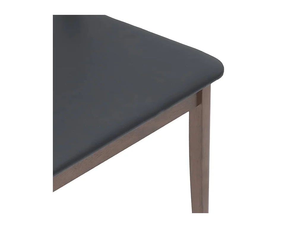 Chaises à manger coussins 2 pcs marron bois massif caoutchouc