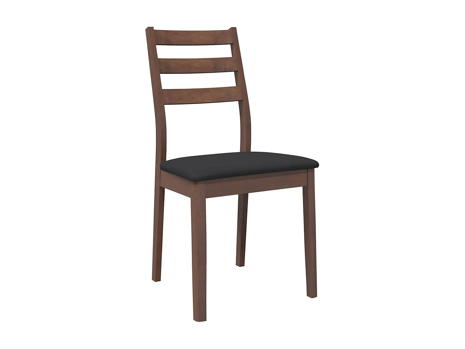 Chaises à manger coussins 2 pcs marron bois massif caoutchouc