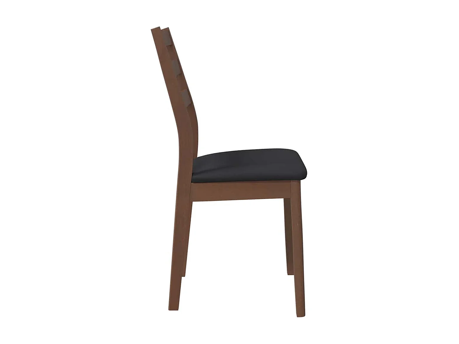 Chaises à manger coussins 2 pcs marron bois massif caoutchouc