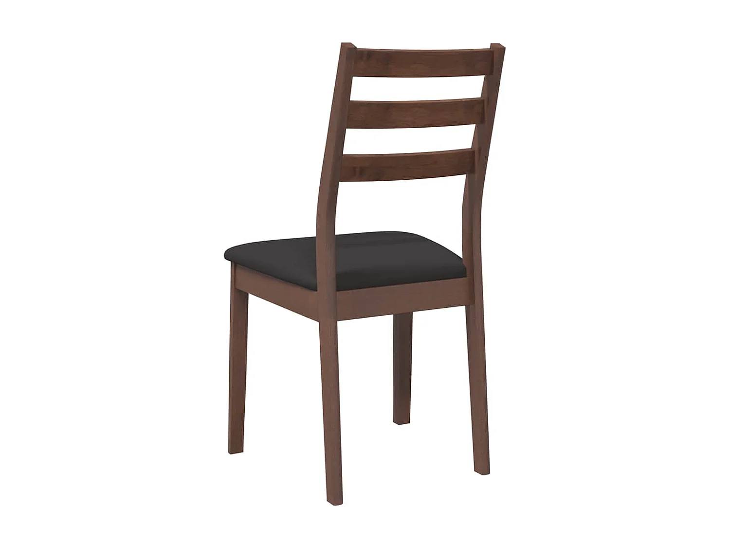 Chaises à manger coussins 2 pcs marron bois massif caoutchouc