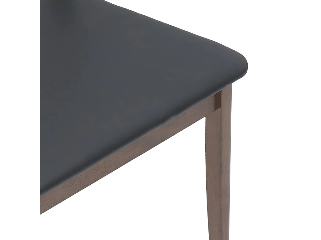 Chaises à manger coussins 2 pcs marron bois massif caoutchouc