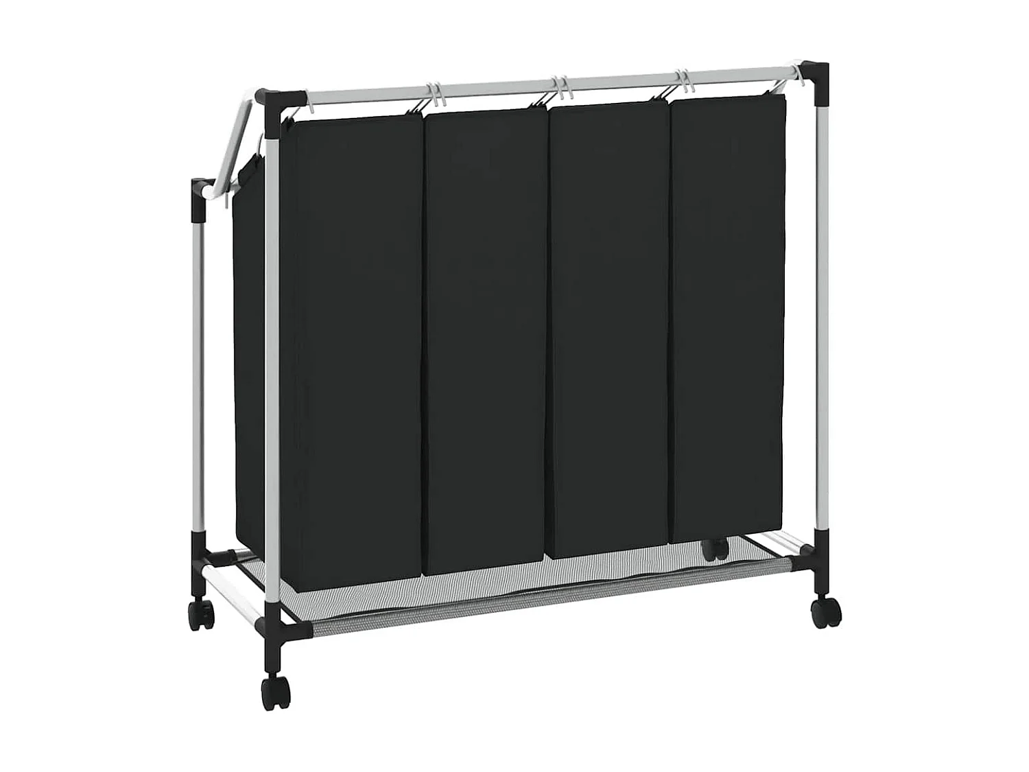 Raccoglitore per biancheria con 4 sacchi grigi