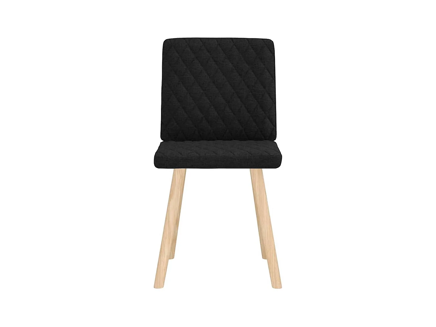 Juego de 2 sillas de comedor de tela negra